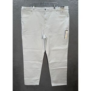 Terra & Sky Jeans Womens 24W White Denim Straight Leg Stretch Preppy NEW